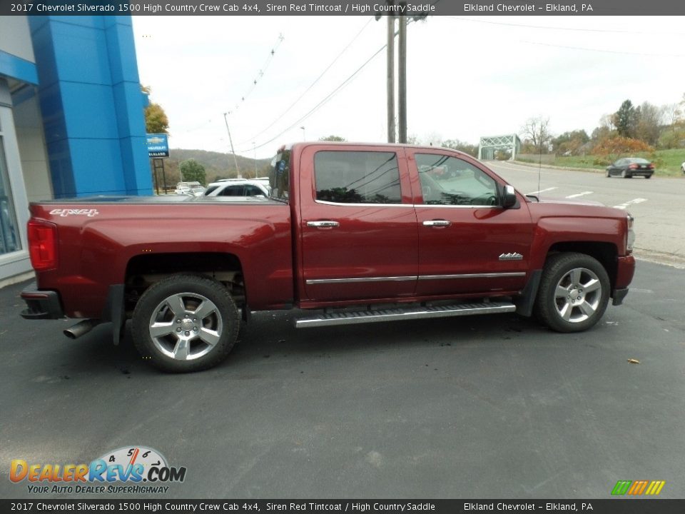 2017 Chevrolet Silverado 1500 High Country Crew Cab 4x4 Siren Red Tintcoat / High Country Saddle Photo #9