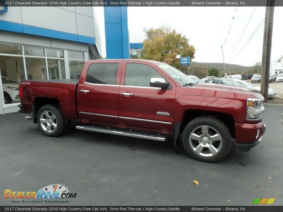 2017 Chevrolet Silverado 1500 High Country Crew Cab 4x4 Siren Red Tintcoat / High Country Saddle Photo #10