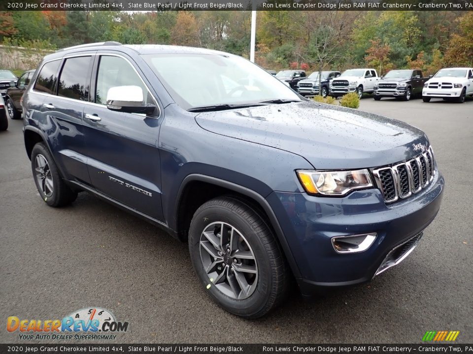 2020 Jeep Grand Cherokee Limited 4x4 Slate Blue Pearl / Light Frost Beige/Black Photo #7