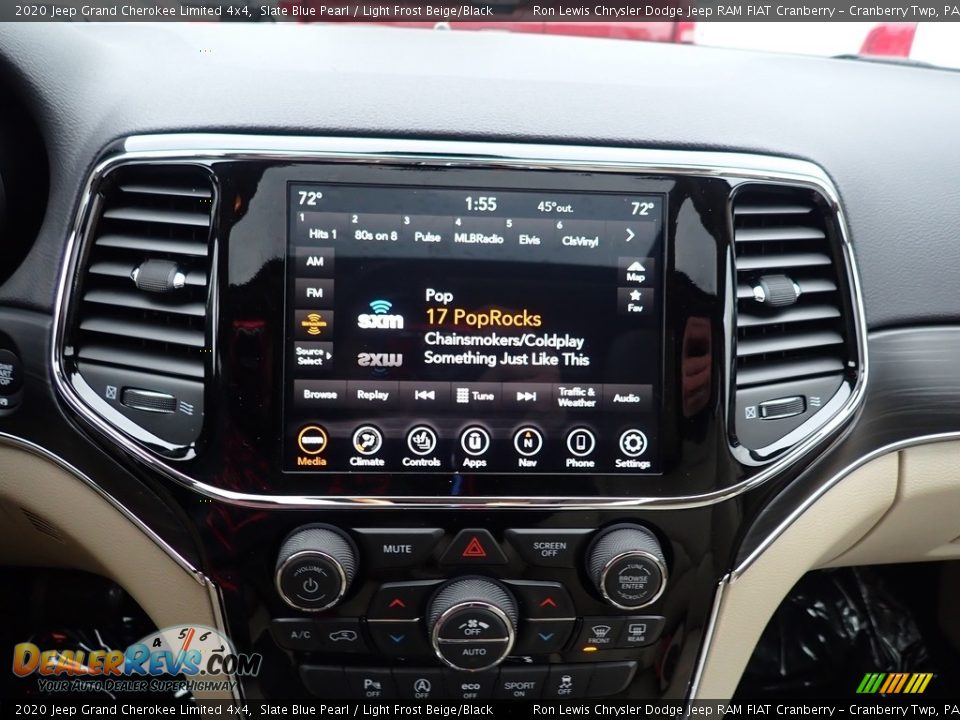 2020 Jeep Grand Cherokee Limited 4x4 Slate Blue Pearl / Light Frost Beige/Black Photo #16