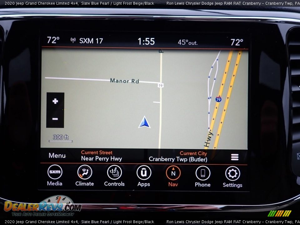 2020 Jeep Grand Cherokee Limited 4x4 Slate Blue Pearl / Light Frost Beige/Black Photo #17