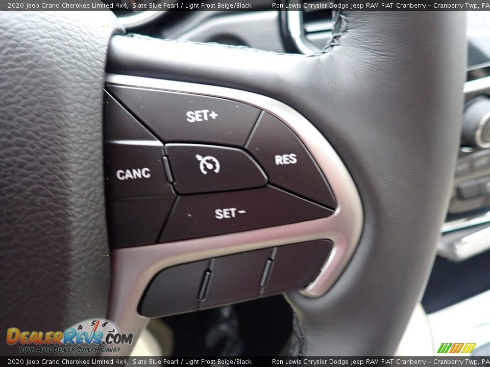 2020 Jeep Grand Cherokee Limited 4x4 Slate Blue Pearl / Light Frost Beige/Black Photo #19