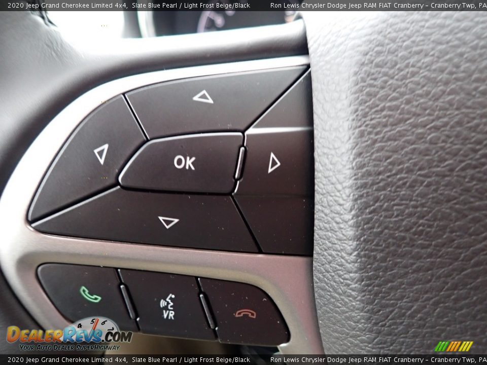 2020 Jeep Grand Cherokee Limited 4x4 Slate Blue Pearl / Light Frost Beige/Black Photo #20