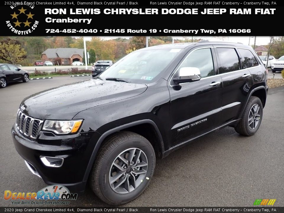 2020 Jeep Grand Cherokee Limited 4x4 Diamond Black Crystal Pearl / Black Photo #1