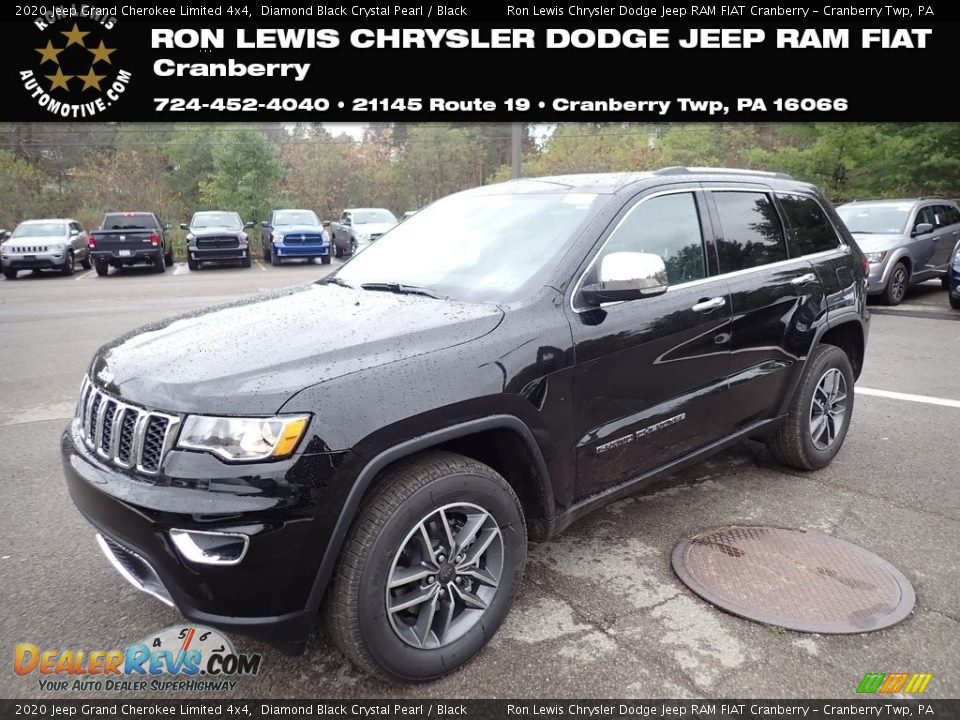 2020 Jeep Grand Cherokee Limited 4x4 Diamond Black Crystal Pearl / Black Photo #1