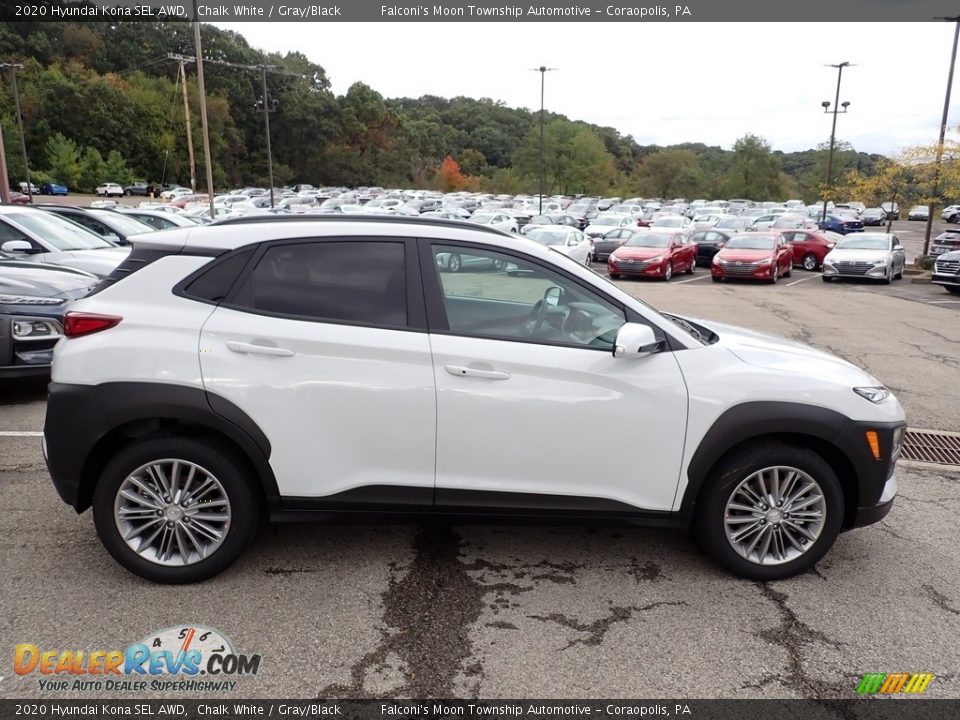 Chalk White 2020 Hyundai Kona SEL AWD Photo #1
