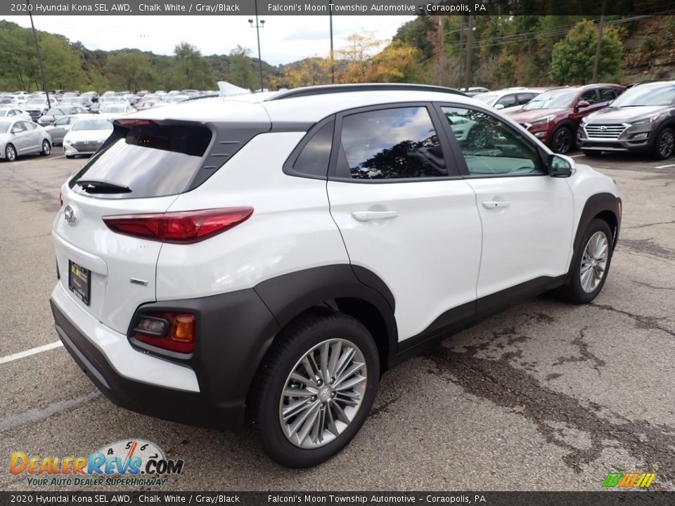 2020 Hyundai Kona SEL AWD Chalk White / Gray/Black Photo #2
