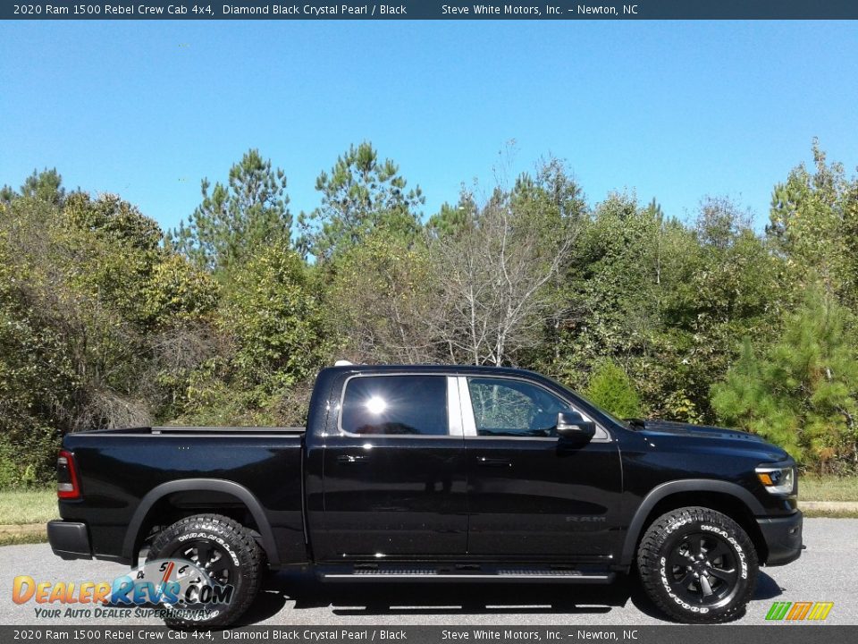 Diamond Black Crystal Pearl 2020 Ram 1500 Rebel Crew Cab 4x4 Photo #5