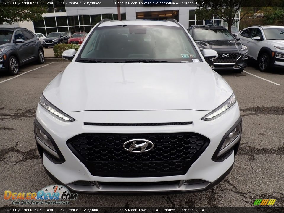 2020 Hyundai Kona SEL AWD Chalk White / Gray/Black Photo #4
