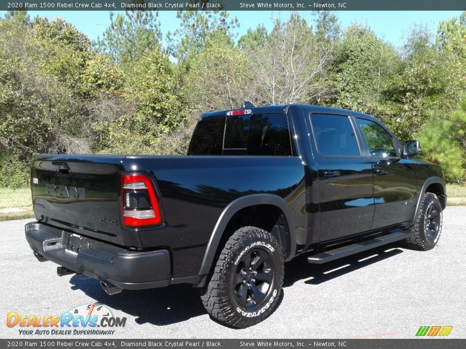 2020 Ram 1500 Rebel Crew Cab 4x4 Diamond Black Crystal Pearl / Black Photo #6
