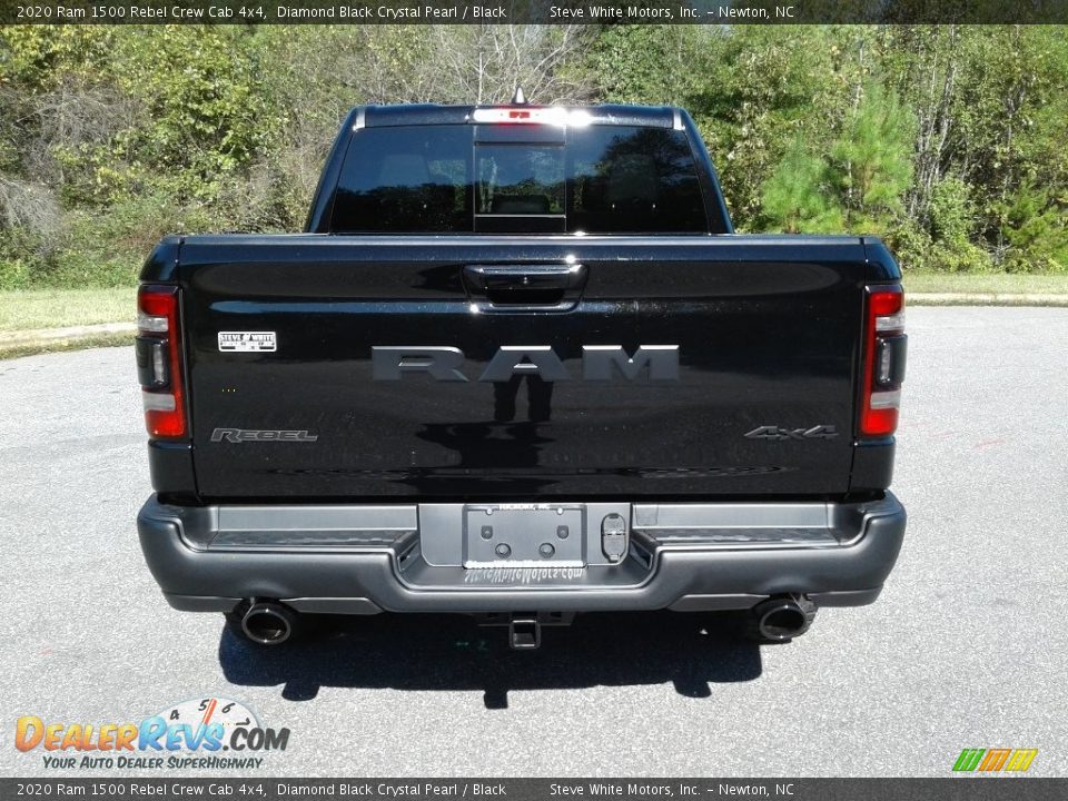 2020 Ram 1500 Rebel Crew Cab 4x4 Diamond Black Crystal Pearl / Black Photo #7