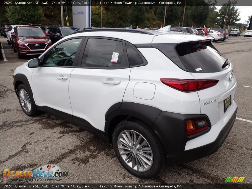 2020 Hyundai Kona SEL AWD Chalk White / Gray/Black Photo #6