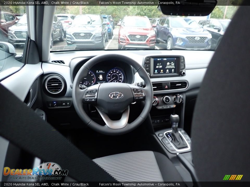 2020 Hyundai Kona SEL AWD Chalk White / Gray/Black Photo #9