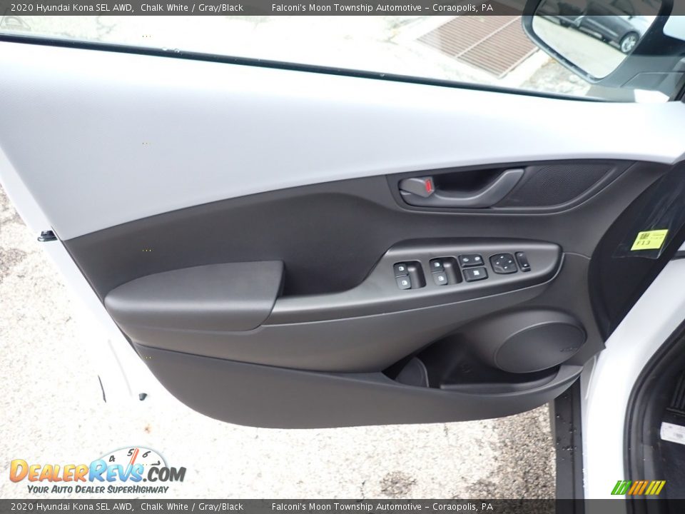 2020 Hyundai Kona SEL AWD Chalk White / Gray/Black Photo #10
