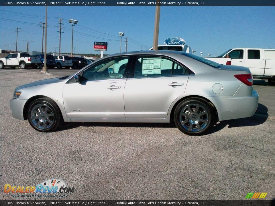 2009 Lincoln MKZ Sedan Brilliant Silver Metallic / Light Stone Photo #2