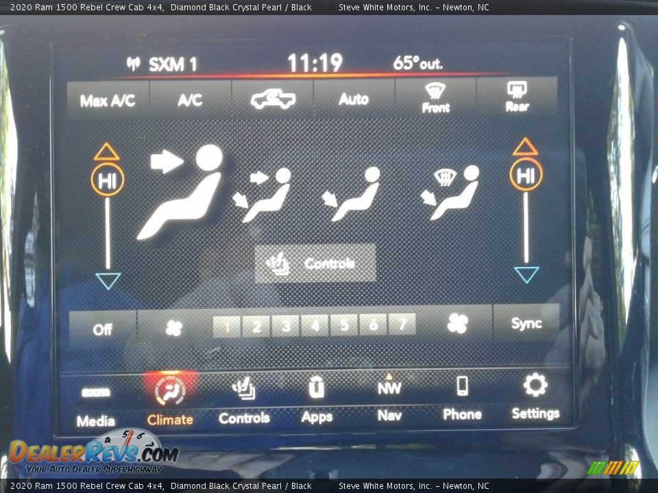 Controls of 2020 Ram 1500 Rebel Crew Cab 4x4 Photo #23