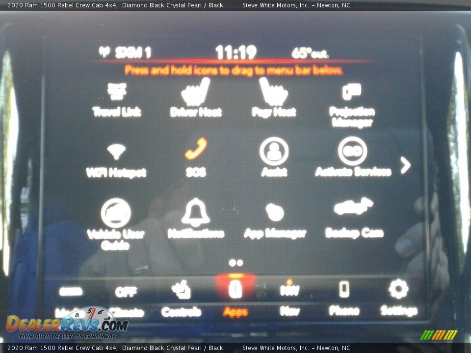 2020 Ram 1500 Rebel Crew Cab 4x4 Diamond Black Crystal Pearl / Black Photo #25