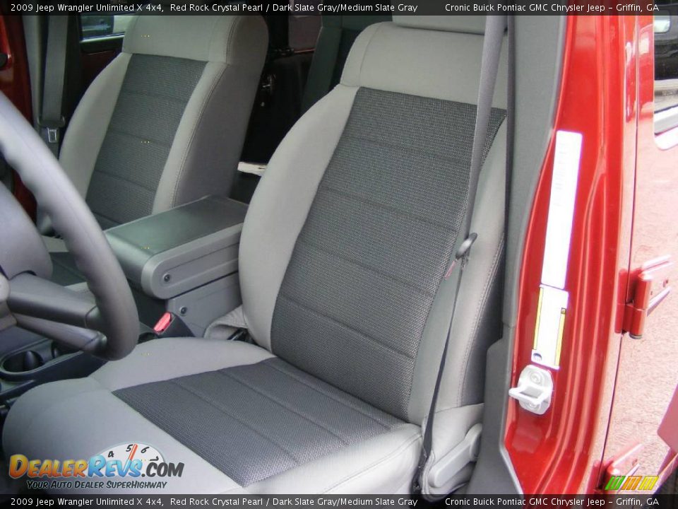 2009 Jeep Wrangler Unlimited X 4x4 Red Rock Crystal Pearl / Dark Slate Gray/Medium Slate Gray Photo #14