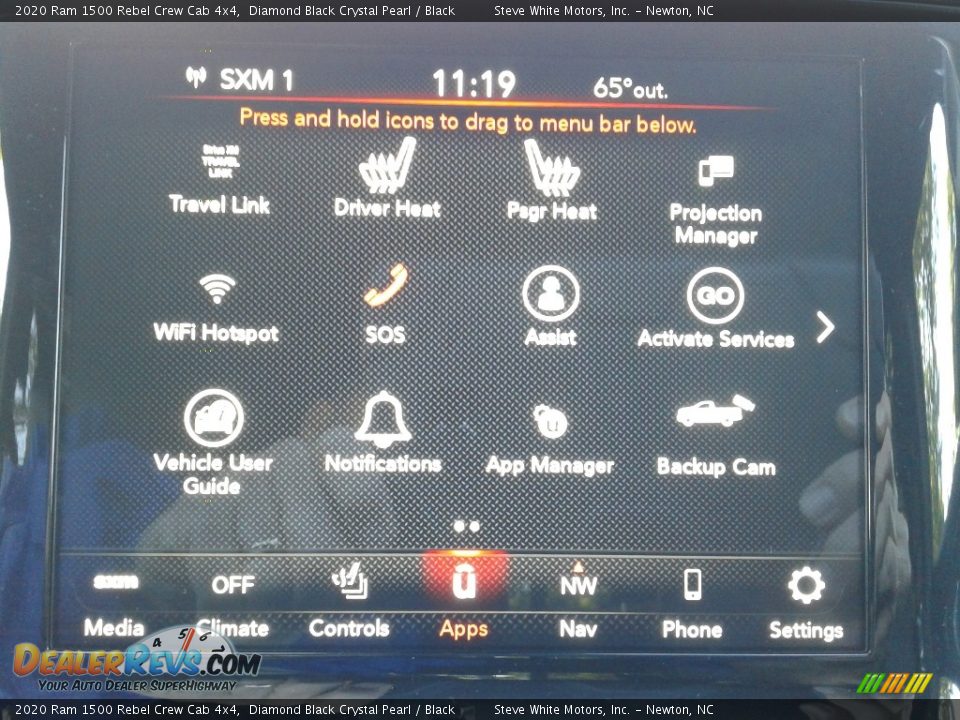 Controls of 2020 Ram 1500 Rebel Crew Cab 4x4 Photo #26