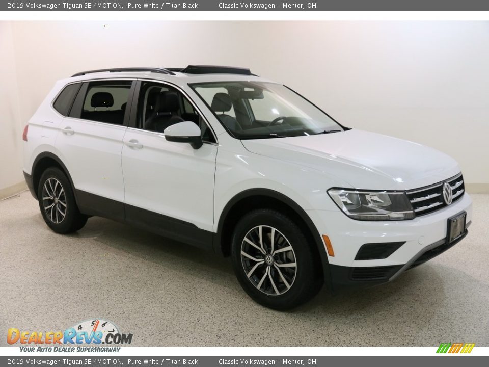 2019 Volkswagen Tiguan SE 4MOTION Pure White / Titan Black Photo #1