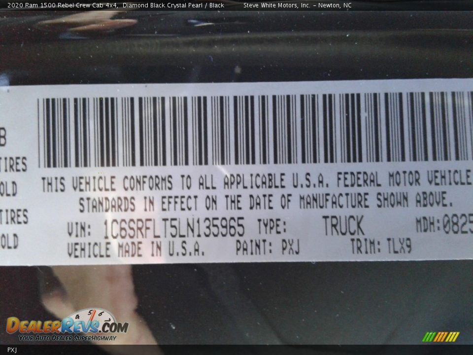 Ram Color Code PXJ Diamond Black Crystal Pearl