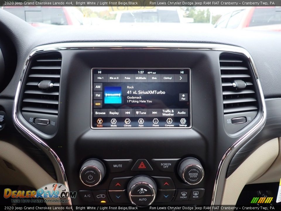 2020 Jeep Grand Cherokee Laredo 4x4 Bright White / Light Frost Beige/Black Photo #15