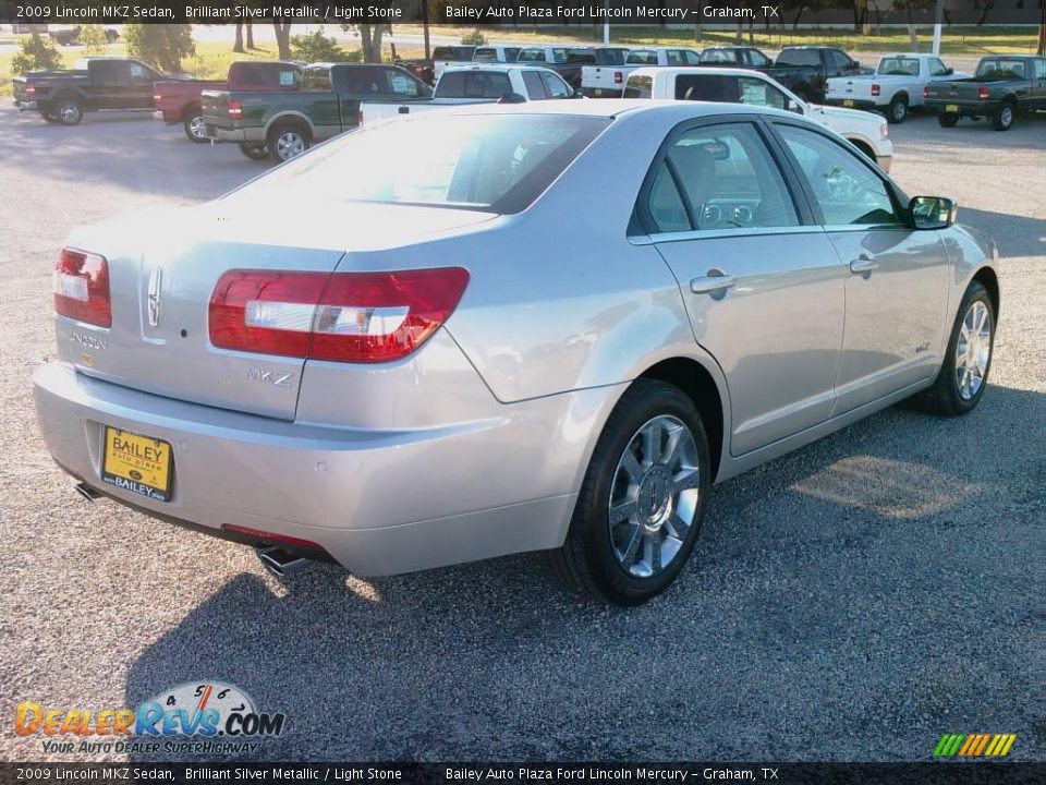 2009 Lincoln MKZ Sedan Brilliant Silver Metallic / Light Stone Photo #4