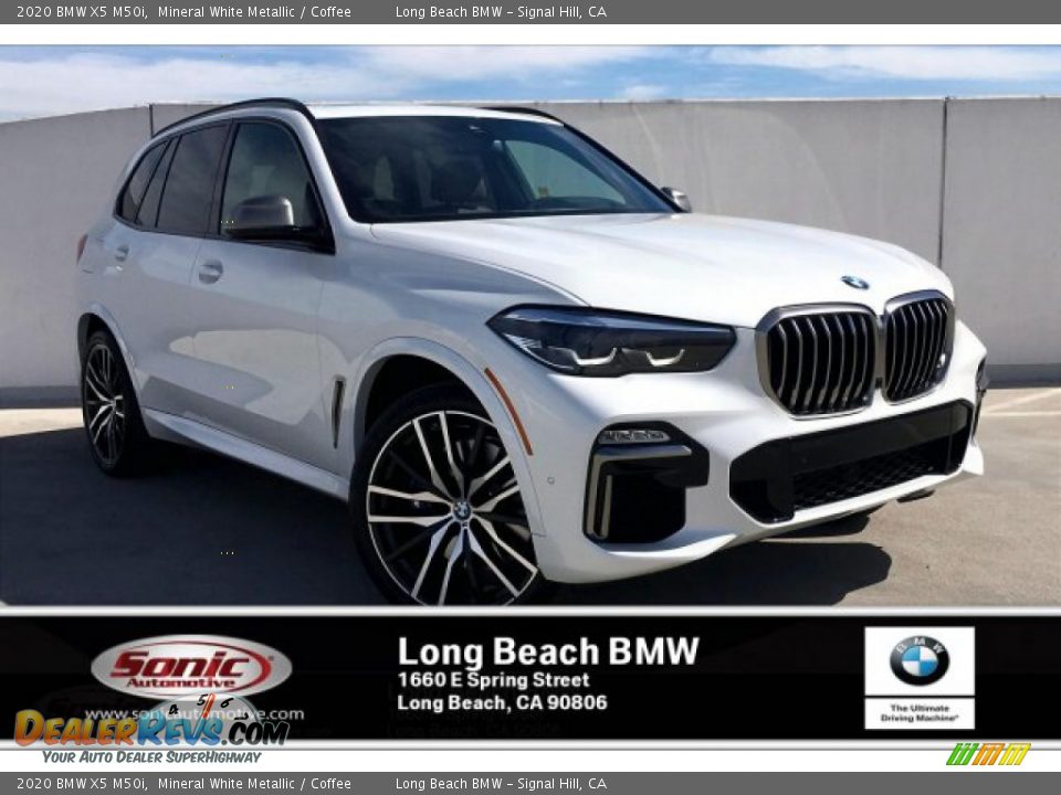 2020 BMW X5 M50i Mineral White Metallic / Coffee Photo #1