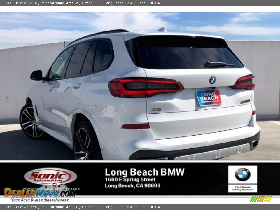 2020 BMW X5 M50i Mineral White Metallic / Coffee Photo #2