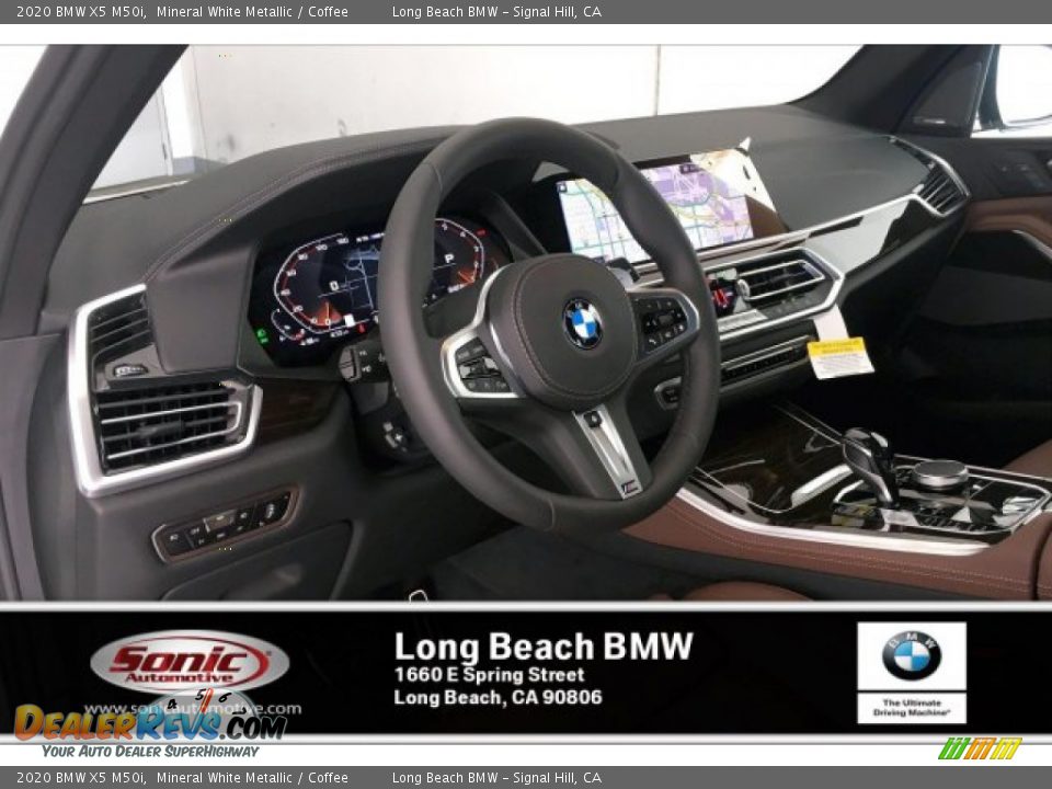 2020 BMW X5 M50i Mineral White Metallic / Coffee Photo #4