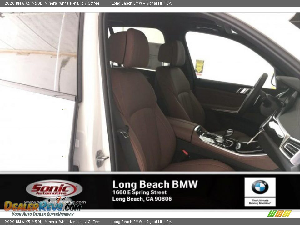 2020 BMW X5 M50i Mineral White Metallic / Coffee Photo #7