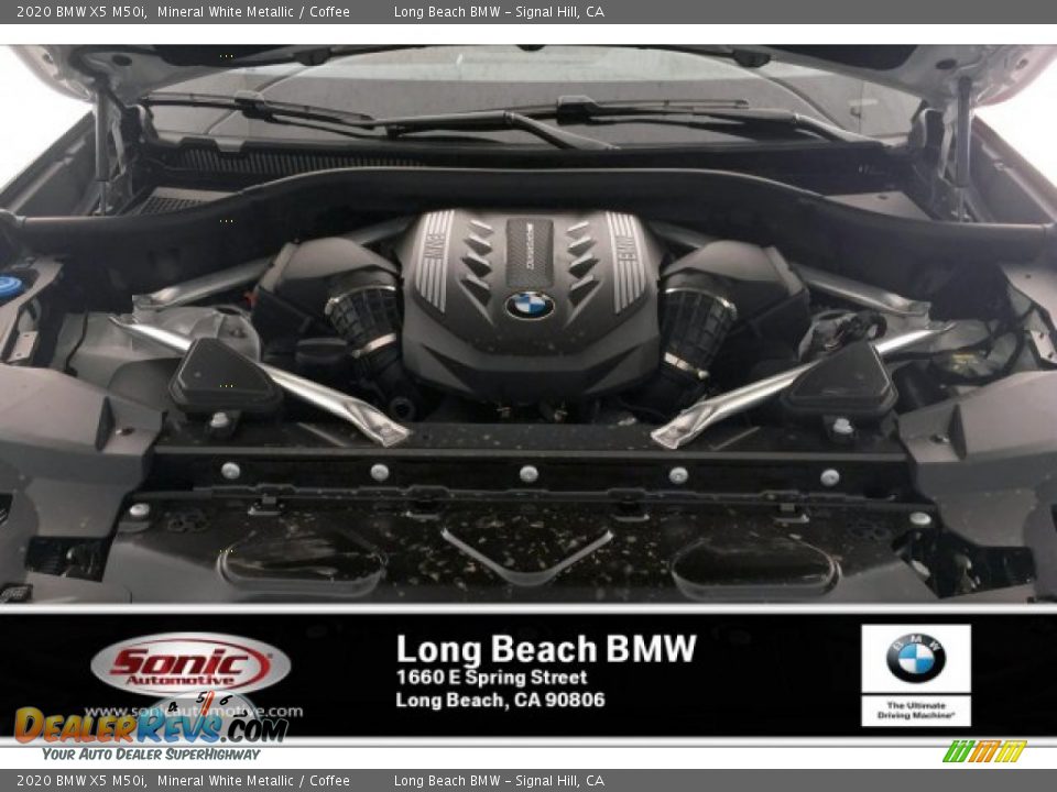 2020 BMW X5 M50i Mineral White Metallic / Coffee Photo #8