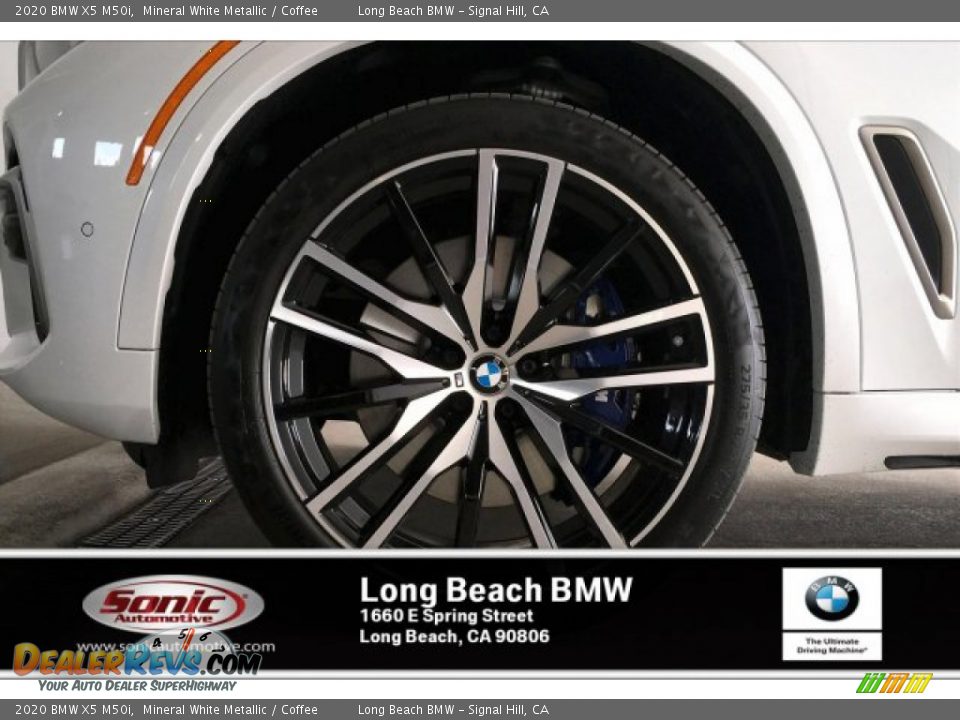 2020 BMW X5 M50i Mineral White Metallic / Coffee Photo #9