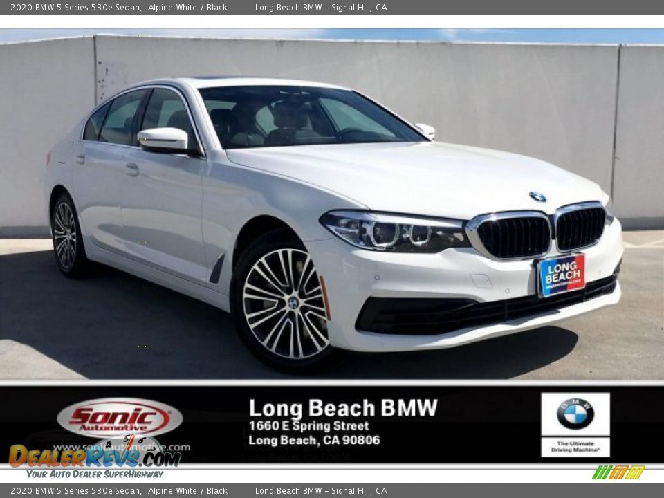 2020 BMW 5 Series 530e Sedan Alpine White / Black Photo #1