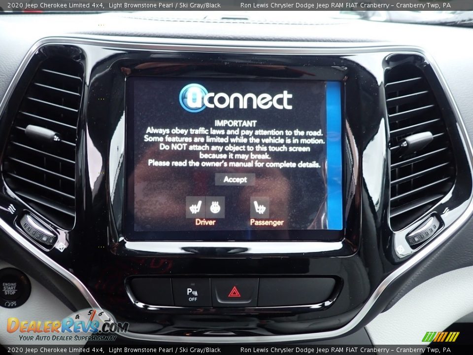 2020 Jeep Cherokee Limited 4x4 Light Brownstone Pearl / Ski Gray/Black Photo #13