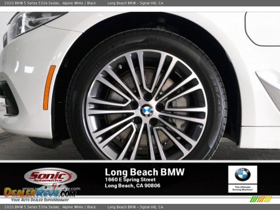 2020 BMW 5 Series 530e Sedan Alpine White / Black Photo #9