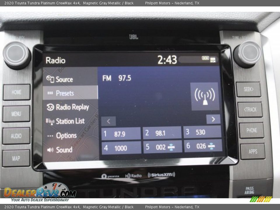 Controls of 2020 Toyota Tundra Platinum CrewMax 4x4 Photo #16