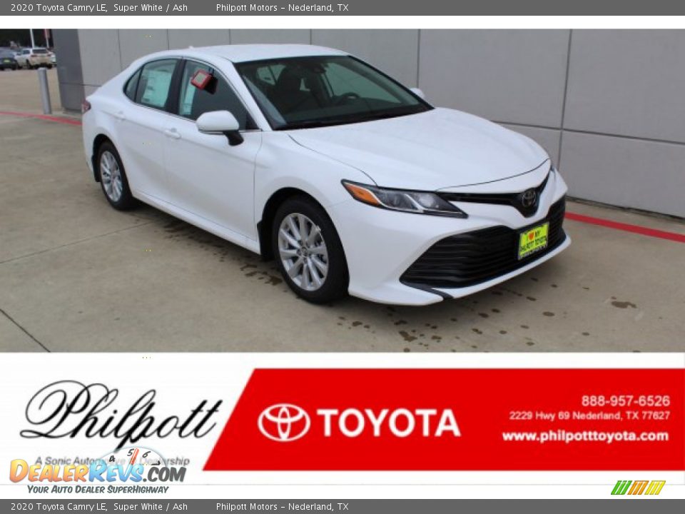 2020 Toyota Camry LE Super White / Ash Photo #1