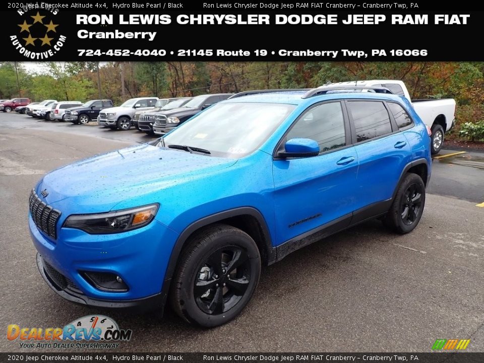 2020 Jeep Cherokee Altitude 4x4 Hydro Blue Pearl / Black Photo #1