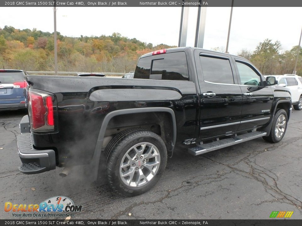 2018 GMC Sierra 1500 SLT Crew Cab 4WD Onyx Black / Jet Black Photo #8