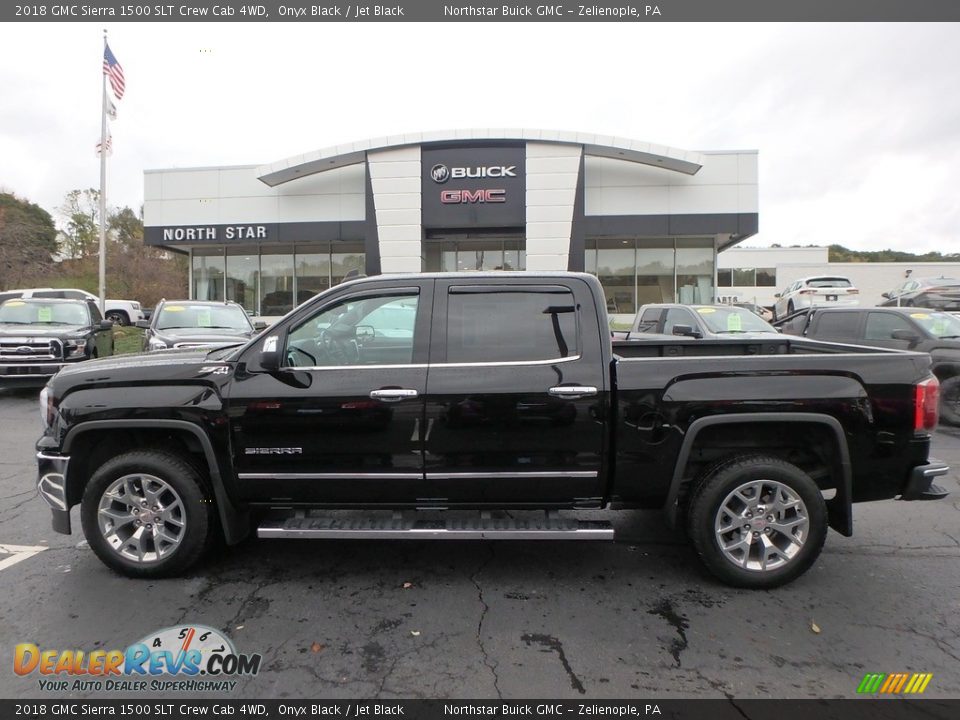 2018 GMC Sierra 1500 SLT Crew Cab 4WD Onyx Black / Jet Black Photo #11