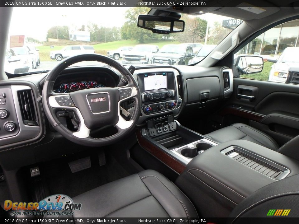 Jet Black Interior - 2018 GMC Sierra 1500 SLT Crew Cab 4WD Photo #21