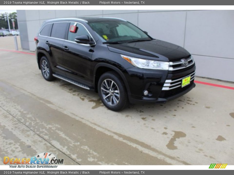 2019 Toyota Highlander XLE Midnight Black Metallic / Black Photo #2