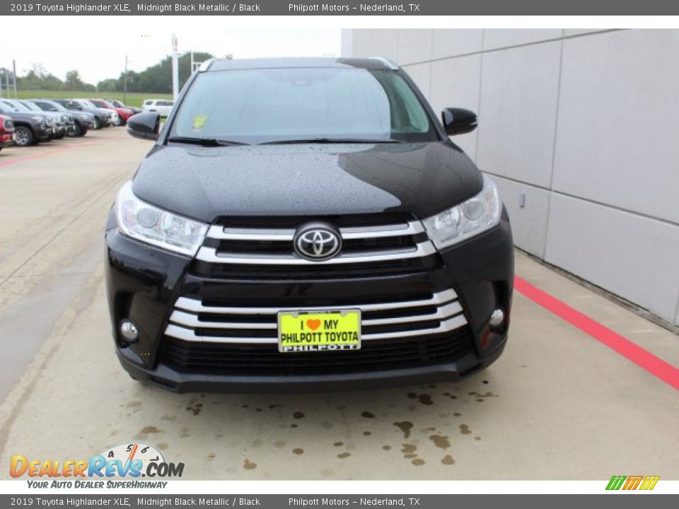 2019 Toyota Highlander XLE Midnight Black Metallic / Black Photo #3