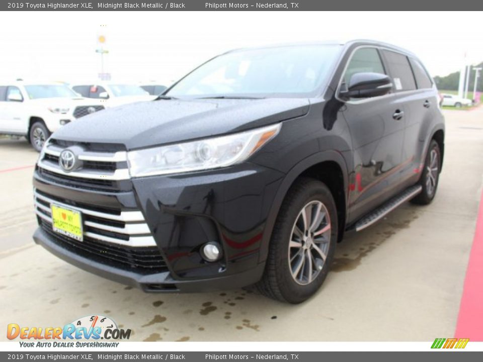 2019 Toyota Highlander XLE Midnight Black Metallic / Black Photo #4