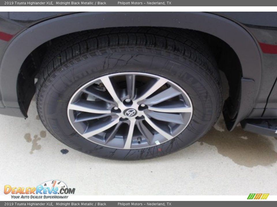 2019 Toyota Highlander XLE Midnight Black Metallic / Black Photo #5
