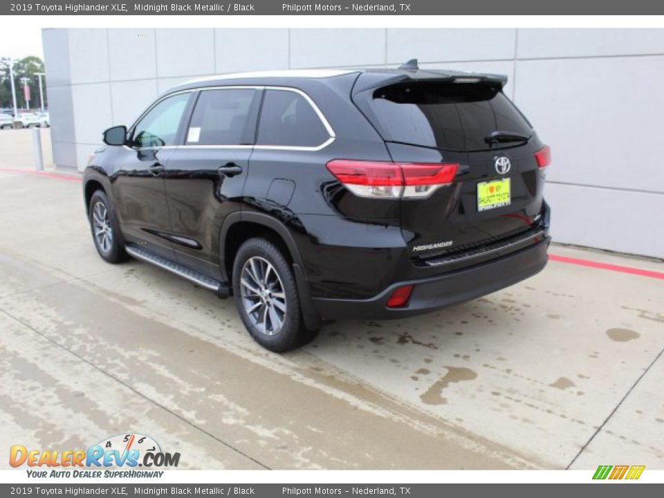 2019 Toyota Highlander XLE Midnight Black Metallic / Black Photo #6