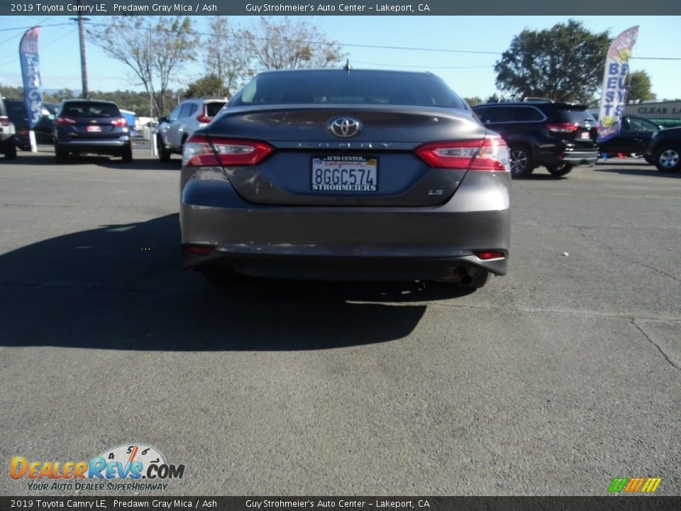 2019 Toyota Camry LE Predawn Gray Mica / Ash Photo #6