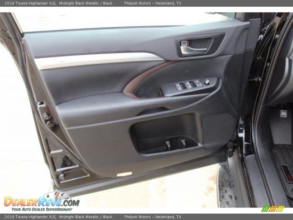 2019 Toyota Highlander XLE Midnight Black Metallic / Black Photo #9