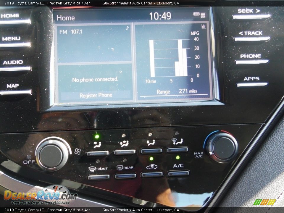 2019 Toyota Camry LE Predawn Gray Mica / Ash Photo #8